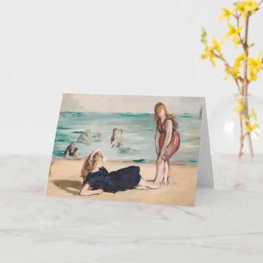 Am Strand | Édouard Manet Karte (Gelbe Blume)