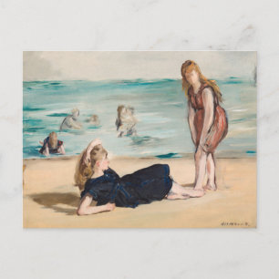 Am Strand   Édouard Manet Postkarte