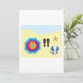 Am Strand Einladung (Stehend Vorderseite)