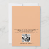 Am Strand elegante moderne QR-Code-Hochzeit Einladung (Rückseite)