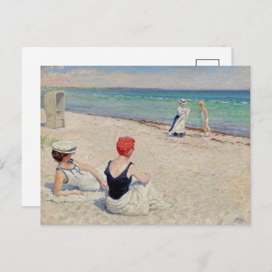 Am Strand, Falsterbro | Paul Fischer Postkarte (Vorne/Hinten)