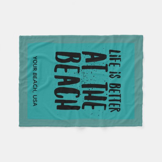 Am Strand Fleecedecke (Vorderseite (Horizontal))