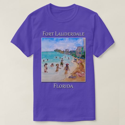 Am Strand Fort Lauderdale Florida TShirt (Design vorne)