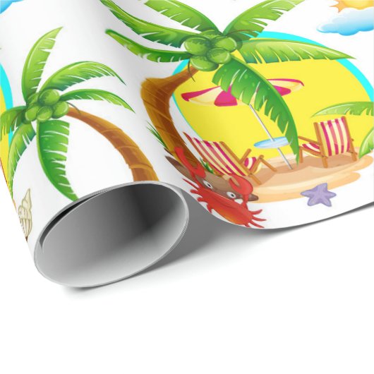 Am Strand Geschenkpapier (Rolleneckpunkt)