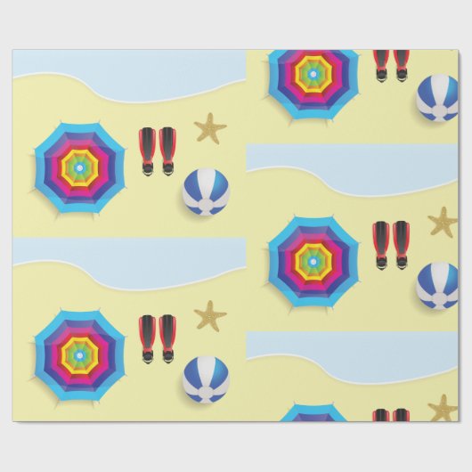 Am Strand Geschenkpapier (Flach)