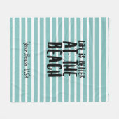 Am Strand gestreift nach Maß Fleecedecke (Vorderseite (Horizontal))