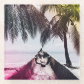 Am Strand Glasuntersetzer (Vorderseite)