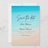 Am Strand , Hochzeit am Strand Save the Date Karte (Vorderseite)
