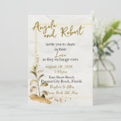 Am Strand Hochzeit Einladung (Stehend Vorderseite)