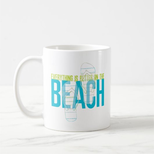 Am Strand ist alles besser Kaffeetasse (Links)