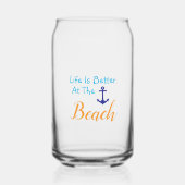 Am Strand ist das Leben besser Dosenglas (Vorderseite)