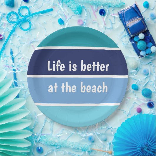 Am Strand ist das Leben besser Pappteller (Party)