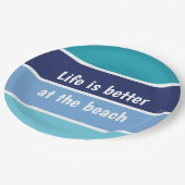 Am Strand ist das Leben besser Pappteller (Schrägansicht)