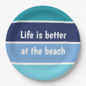 Am Strand ist das Leben besser Pappteller (Vorderseite)