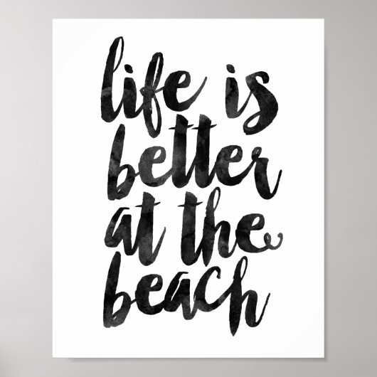 Am Strand ist das Leben besser Poster (Vorne)