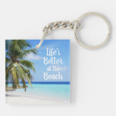 Am Strand ist das Leben besser Schlüsselanhänger (Rückseite)