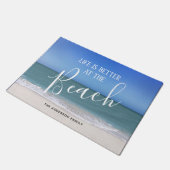 Am Strand ist das Leben besser | Schönes Foto Fußmatte (Schrägansicht)