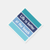 Am Strand ist das Leben besser Serviette (Ecke)