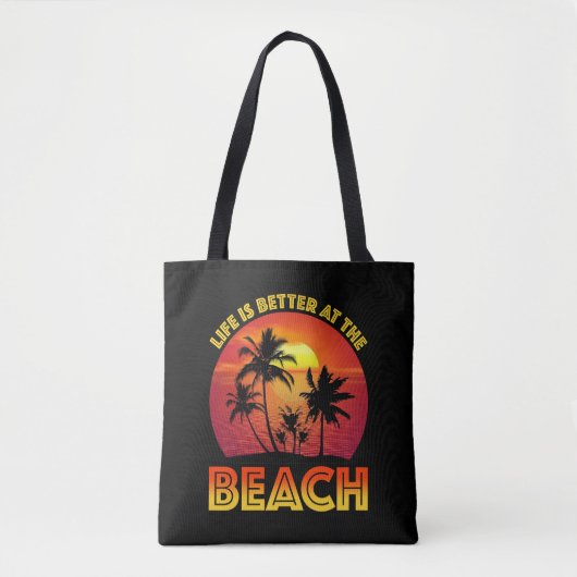 Am Strand ist das Leben besser Tasche (Vorderseite)