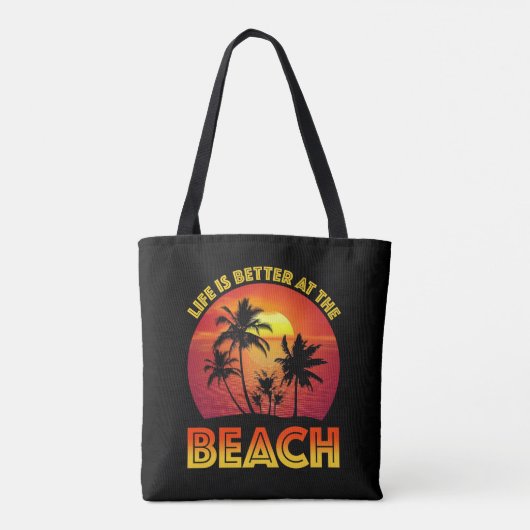 Am Strand ist das Leben besser Tasche (Rückseite)