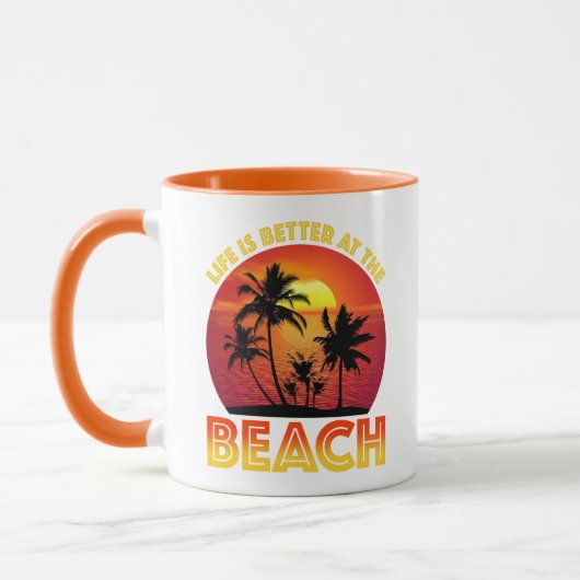 Am Strand ist das Leben besser Tasse (Links)