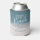 Am Strand ist das Leben besser | Wasser und Sand - Dosenkühler (Kanne Rückseite)