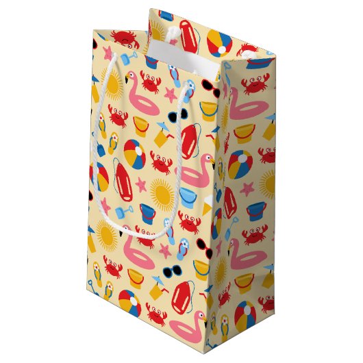 Am Strand Kleine Geschenktüte (Rückseite Schrägansicht)