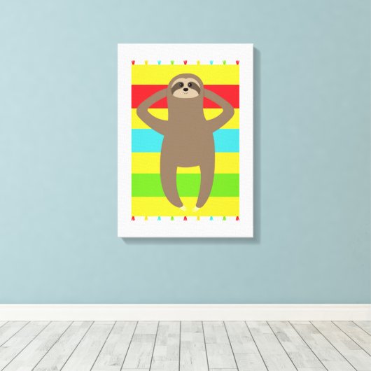 Am Strand Leinwanddruck (Insitu (Holzboden))