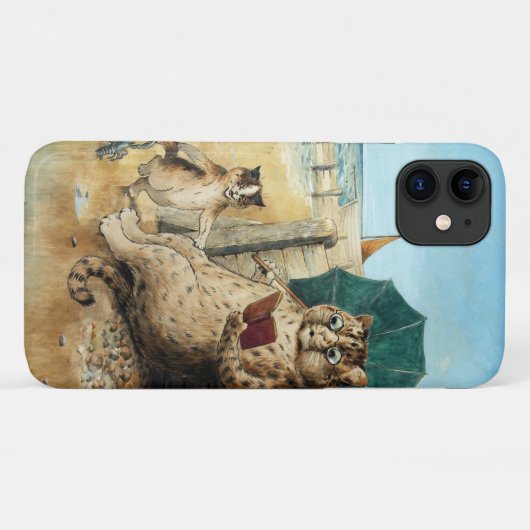Am Strand, Louis Wain Case-Mate iPhone Hülle (Rückseite (Horizontal))