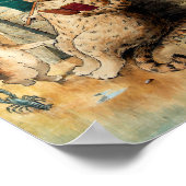 Am Strand, Louis Wain Poster (Ecke)