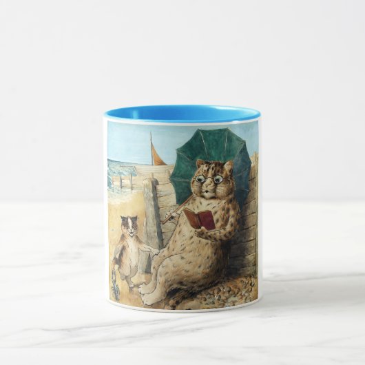 Am Strand, Louis Wain Tasse (Zentrum)