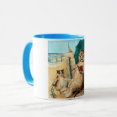 Am Strand, Louis Wain Tasse (Vorderseite Links)