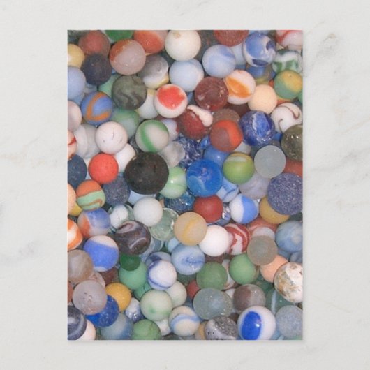 Am Strand Marbles gefunden Postkarte (Vorderseite)