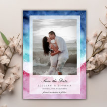 Am Strand Ozean Tropische Hochzeit Save The Date 