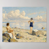 Am Strand | Paul Fischer Poster (Vorne)