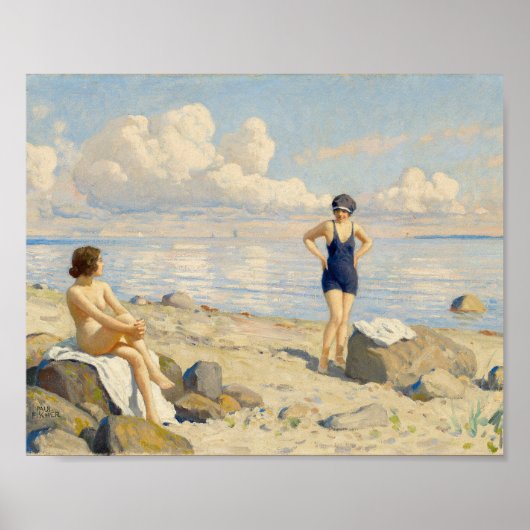 Am Strand | Paul Fischer Poster (Vorne)