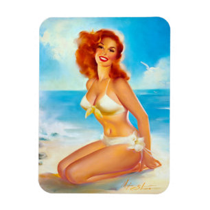 Am Strand Pin Up Magnet