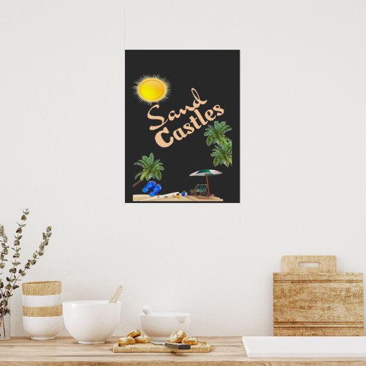 Am Strand Poster (Küche)