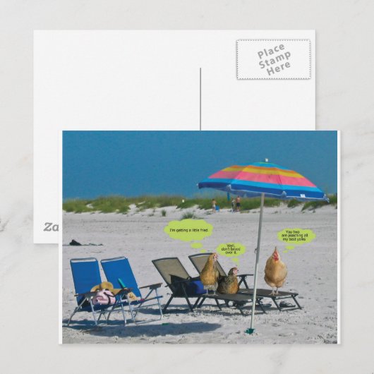 Am Strand Postkarte (Vorne/Hinten)