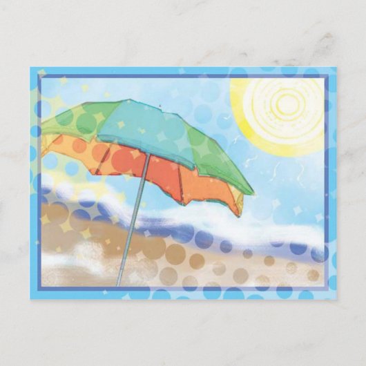 Am Strand Postkarte (Vorderseite)