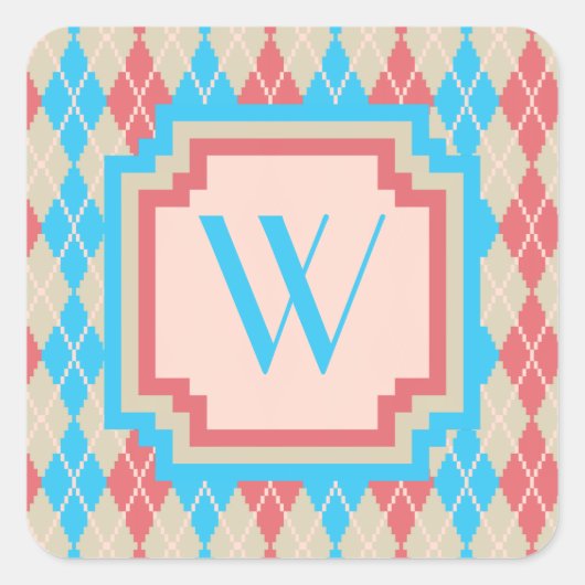 Am Strand Raute Aufkleber (Vorderseite)