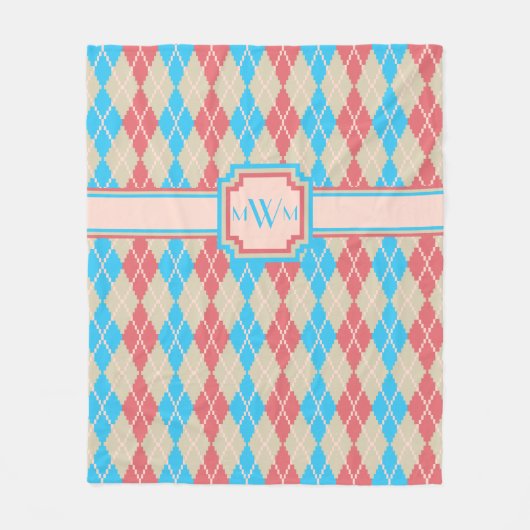 Am Strand Raute Fleece Blanket (Vorderseite)