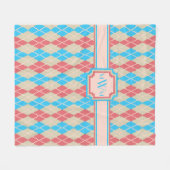 Am Strand Raute Fleece Blanket (Vorderseite (Horizontal))