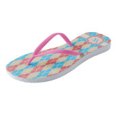 Am Strand Raute Flip Flops Badesandalen (Schrägansicht)