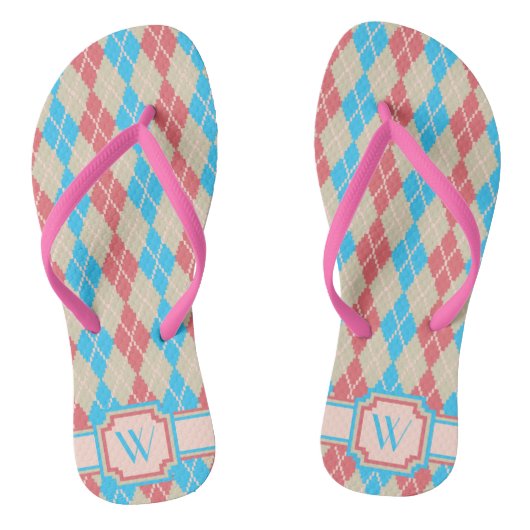 Am Strand Raute Flip Flops Badesandalen (Fußbett)
