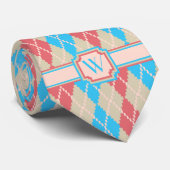 Am Strand Raute Herren Neck Tie Krawatte (Gerollt)
