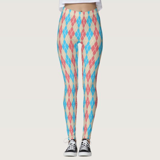 Am Strand Raute Leggings (Vorderseite)