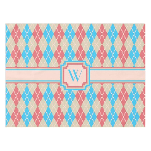 Am Strand Raute Tablecloth Tischdecke (Vorderseite (Horizontal))