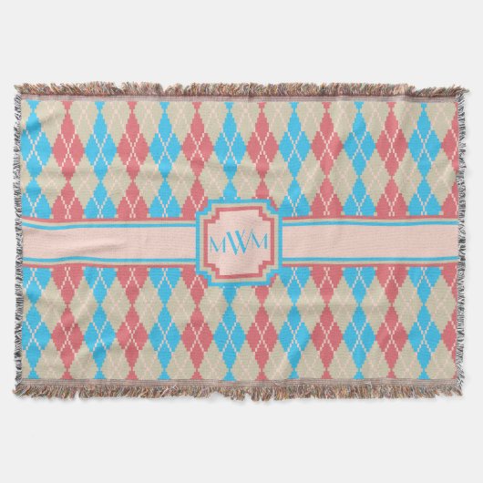 Am Strand Raute Throw Blanket Decke (Vorderseite)
