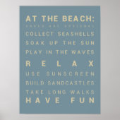 Am Strand - Regeln des Beach House Poster (Vorne)
